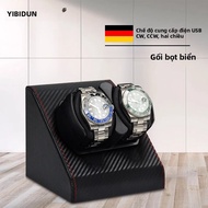 2 Khe Cắm Tự Động Cuộn Dây Da Tủ Đồng Hồ Cơ Khí Đựng Với Mabuchi Động Cơ Bình Lắc