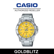 Casio MTP-VD01D-9E Deliciously Detailed Finish Gorgeous Yellow Dial Standard Sporty Design Stainless
