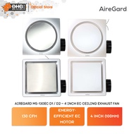 AireGard 4 Inch EC Ceiling Exhaust Fan MS-130EC D1 / MS-130EC D2 130 CFM MS130ECD1 / MS130ECD2 Kipas