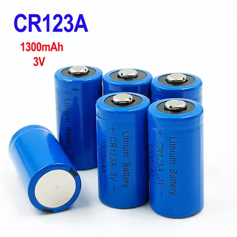 CR123A 1300mAh 3V Lithium Battery 3 Volt Batteries Non-Rechargeable Battery for Digital Camera Wirel