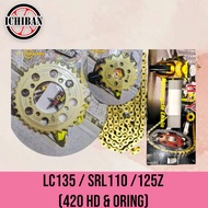 SPROCKET SET HOYO (420 GOLD) LC LC135 V1 - V8 SRL110 LAGENDA110 125Z Y110 Y100