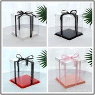 Transparent Cake Box4Inch6Inch8Inch103-in-1 Birthday Baking Packaging Box with Increased Height cake