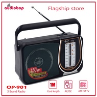 Electric Radio Speaker FM/AM/TV 3band radio AC power and Battery Power 150W Extrabass Sounds OP901