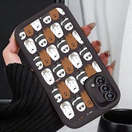 Casing hp for OPPO A74 A95 F19 F19s Reno 6 Lite Case Bears and pandas fully stamped Kasing silicone 