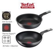 Tefal Unlimited 2pc Set Wok Pan 28cm + Fry Pan 26cm G25519+G25505
