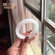 金絲玉手鐲 和田精品女式圓條叮噹鐲 羊脂級白玉手鐲