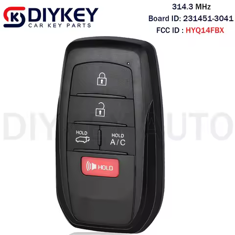 Smart Remote Car Key Fob 5 Buttons 314.3MHz for Toyota RAV4 Prime Bz4X 2023 Rav4 2021 2022 FCC ID: H