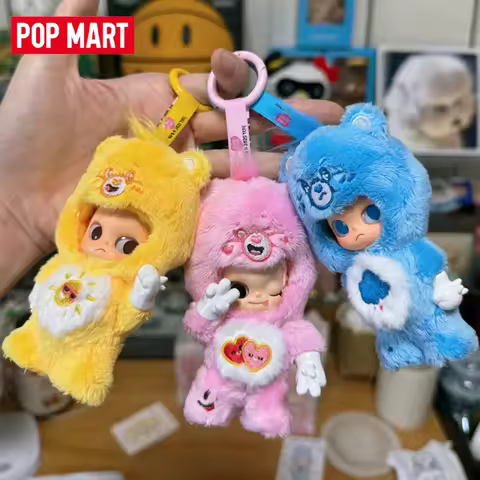 Genuine POPMART Zsiga Care Bears Series Blind Box Lonely Company Flocked Texture Removable Hood Emot