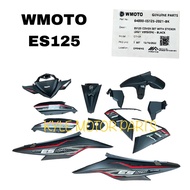 WMOTO ES125 BODY COVER FULL SET WITH STICKER MATTE BLACK ORIGINAL 100%
