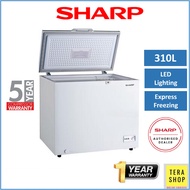 Sharp 110L  160L  220L  310L Chest Freezer Dual Function Freezer Fridge With Lock  LED Light