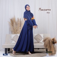 Riskirich Maezurra Gamis Batik Kombinasi Polos Bahan Premium