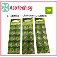 GP Alkaline Button Cell Battery LR41 (192) LR44 (A76) LR54 (189) 1.5V 10pcs/pk