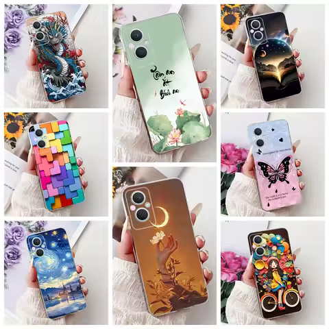 Clear For Oppo Reno 7Z 5G CPH2343 Case For Oppo Reno 8Z 5G CPH2457 Cover Luxury Butterfly Love Fashi