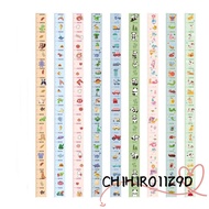 CHIHIRO11Z9D Child Growth Chart, Self-adhesive Waterproof Height Measurement Sticker,  Catoon Patter