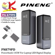 PINENG PN879PD 27000MAH CAPACITY POWERBANK 145W QUICK CHARGE FOR LAPTOP LED DIGITAL DISPLAY FAST CHA