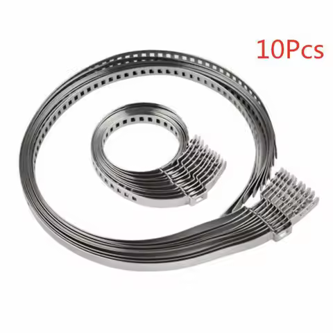 10Pcs Axle CV-Joint Boot Clamps Kits Stainless Steel Driveshaft CV-Boot Clamps Adjustable 32-41mm 70