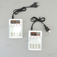 Smart Battery Power Charger 4-Slots Rechargeable Aa/Aaa Ni-Cd for 1.2V Separate Charging with US/EU 