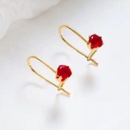 Anting desi Anak Titanium Mata satu Merah Fashion Anak anti Karat