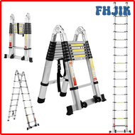 FHJIK BOWEITI Telescoping Extension Ladder 16.5FT Telescoping A Frame Ladder with Balance Bar and Mo