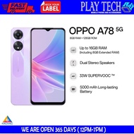 OPPO A78 5G (8+8 Extd.RAM 128GB ROM) - Smartphone | 1 Year OPPO Malaysia Warranty