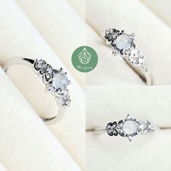 THOX JEWEL 🇲🇾 #28 MOONSTONE Natural Stone s925 Silver Plated Adjustable Ring 💍