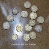 1948、1950年香港一毫硬幣（每個$15）1949年香港五仙硬幣（每個$15）