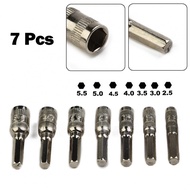 Durable Hex Socket Hex Shank Driver 7Pcs/Set M2.5/3.0/3.5/4.0/4.5/5.0/5.5mm