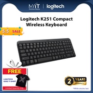 Logitech K251 Compact Wireless Keyboard (Graphite)