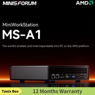 MINISFORUM MS-A1 Mini PC Barebones Mini Desktop Computer OCulink Support AMD AM5 Socket CPU