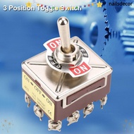 NAILSDECOR ​​3 Position Switch​​, ON//ON Three-position Rocker Control 4PDT 12 Pin Rocker Switch Hea