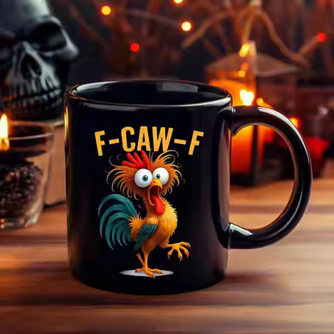 Funny F-Caw-F Chicken Coffee Mug 350ml Novelty Beverage Container Ceramic Coffee Mug Tea Cup Gifts F