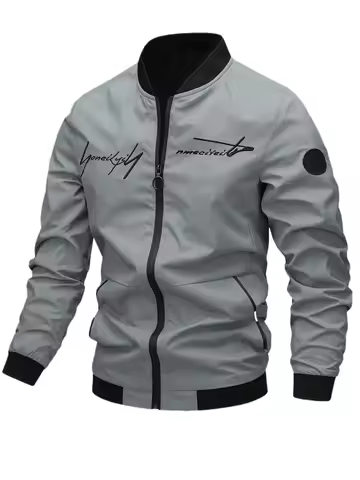 Men's Letter Embroidered Casual BomberJacket Gifts Best Sellers
