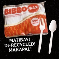 Bibbo Max Spoon OR Fork 100pcs/PACK Disposable Spoon Disposable Fork Disposable Tableware