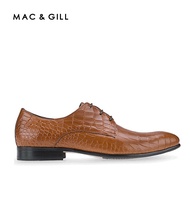 Mac&Gill รองเท้าหนังแท้  business Shoes in Croc Leather MAC and GILL