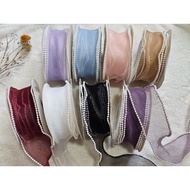 [1 Yard 17 Yuan] [5 Yards 62 Yuan] About 4cm Pearl Fishtail Yarn • Gauze Tape 8 Colors  🐶 Zhang Gel 