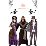 Costume Grandma Coco Mama,Skeleton,Medieval Dark Mystic Sorcerer Robe Halloween Costume  Hooded Cape