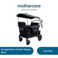 Wonderfold L4 Stroller Wagon Black -  Stroller Bayi Balita Anak