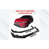 HONDA CIVIC FE 2022 2023 FRONT  DIFFUSER LIP BODYKIT WITH PAINT