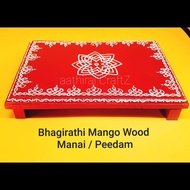 Bhagirathi Mango Wood Manai / Flower Design Manai