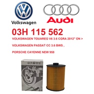 OIL FILTER VOLKSWAGEN TOUAREG V6 3.6 CGRA 2012>, PASSAT CC 3.6 BWS, PORSCHE CAYENNE 3.6 958 03H 115 