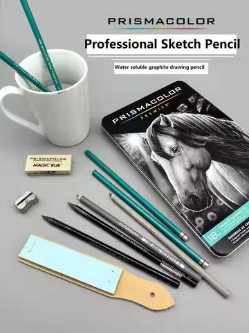 Prismacolor Sketch Set Water soluble Graphite Pencil Wood free Pencil Student Sketching Art Supplies