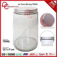 IM289 Clear Glass Jar 200ML 400ML 500ML 750ML Round Aluminum Lid ECONOMICAL Jar/