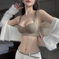 Large concealer underwireless latex bra 65-90kg