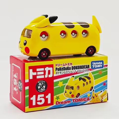 Takara Tomy Tomica Genuine Pokemon Pikachu No.151 Diecast Metal Car Pokedoko Dokoikocar Bus Model To