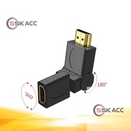 HDMI Connector F to HDMI M Swivel 360 HDMI Connector Rotate 360