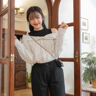 DAILYLOOK.SM --- Gossip top Super Chic Black And White Shirt Tight Details The Girl Will Look Like A