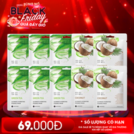 JKOSMEC Combo Mặt Nạ Jkosmec 10 Miếng: Jkosmec Ultimate Hydrating Essence Mask Green Tea (6 miếng) +