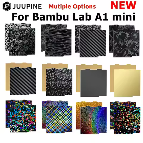 For Bambu Lab A1 Mini Build Plate Textured PEI Sheet PEO PET Carbon Fiber Spring Steel Sheet Plate f