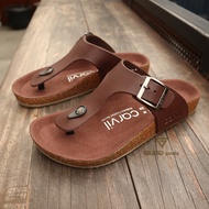 SANDAL CARVIL PRIA WANITA JEPIT KULIT TERBARU CASUAL MURAH TERLARIS COD TRENDY SANDAL CARVIL SANDAL