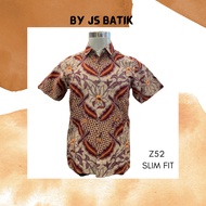 CODE Z 52 -  BAJU KEMEJA BATIK LELAKI LENGAN PENDEK SLIM FIT PREMIUM QUALITY